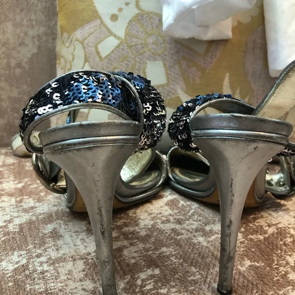 Dolce & Gabanna Black Stiletto Heels with Crystal Embellishments - Picture 7 of 10